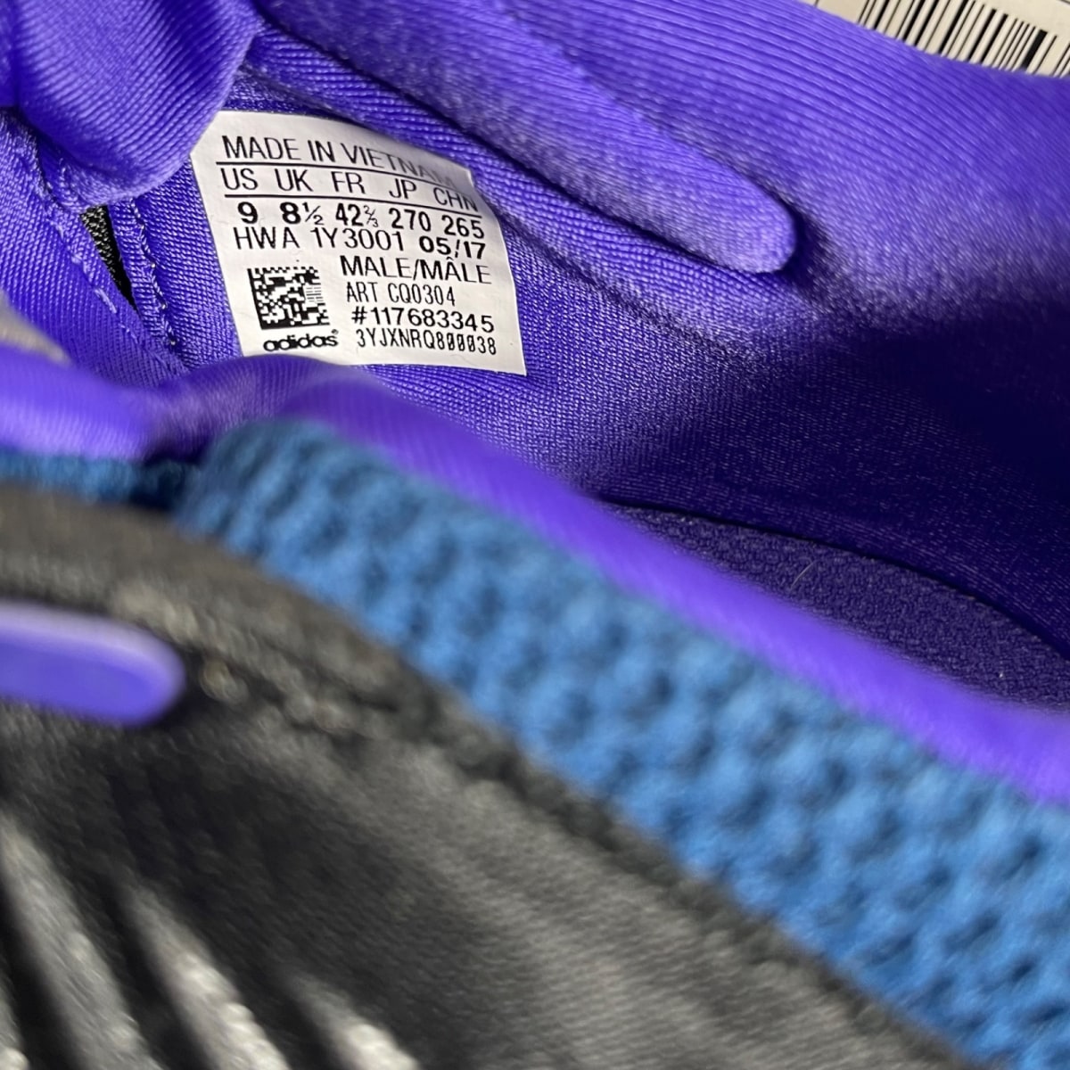 adidas Alphabounce 1 Kolor Black 9 (Moderately Worn Pre-Owned)adidasCore Black/Grey Five/Energy Ink - Image 6