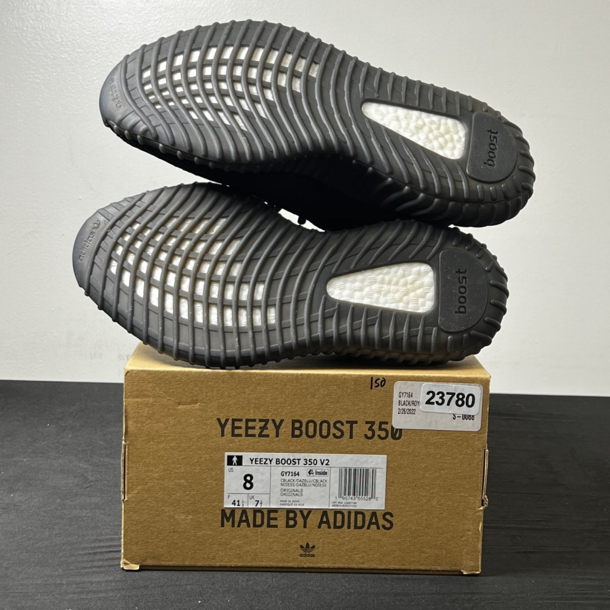 adidas Yeezy Boost 350 V2 Dazzling Blue 8 (Lightly Worn Pre-Owned)adidasCore Black/Dazzling Blue/Core Black - Image 6