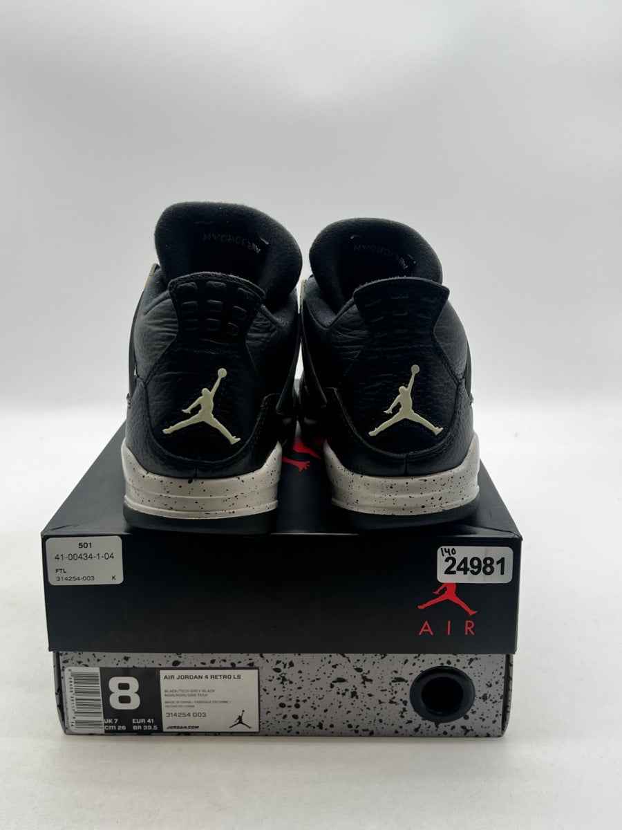 Jordan 4 Retro Oreo (2015) 8 (Lightly Worn Pre-Owned)JordanBlack/Tech Grey-White - Image 3