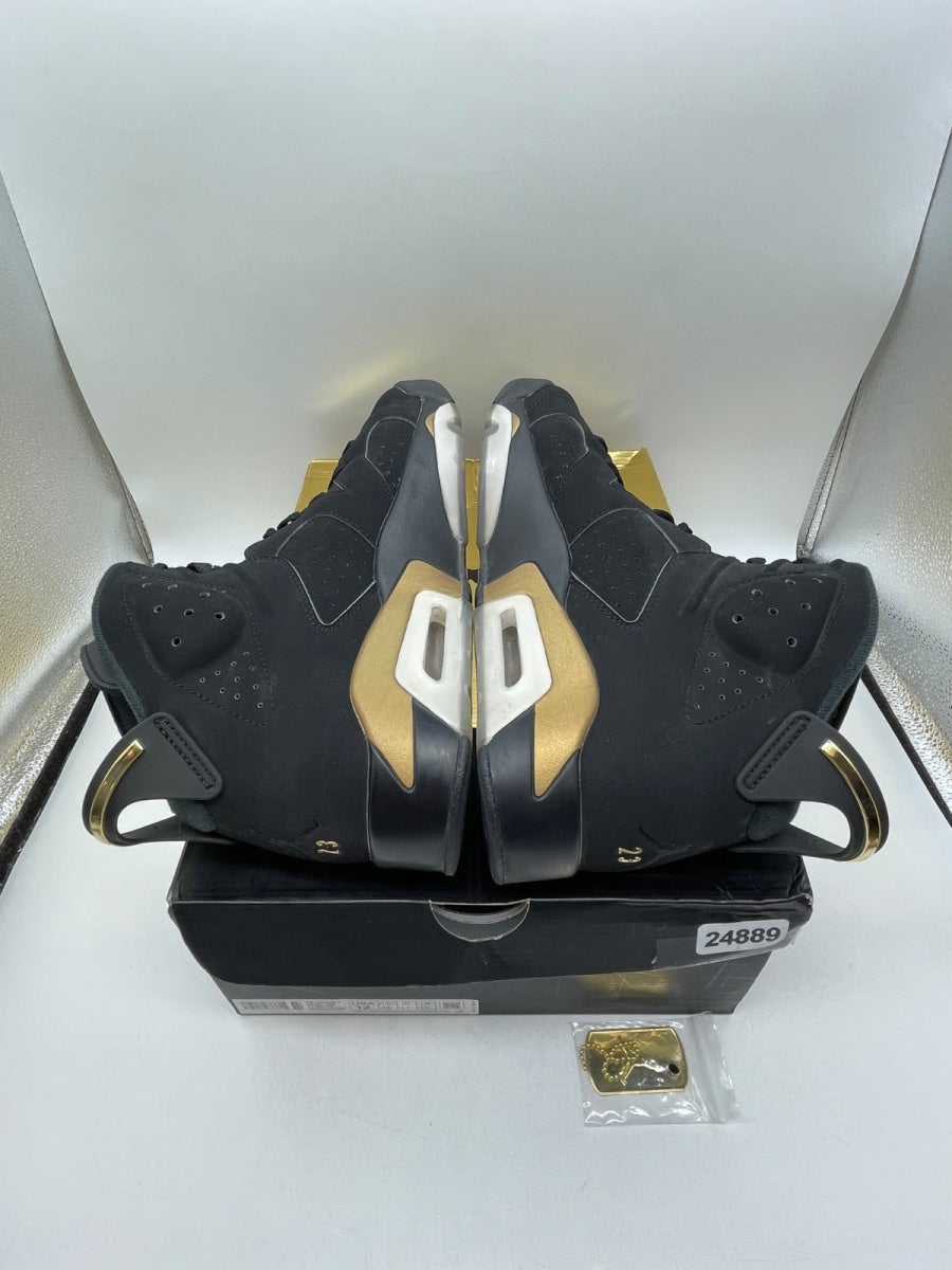 Jordan 6 Retro DMP (2020) 12 (Moderately Worn Pre-Owned)JordanBlack/Metallic Gold - Image 6
