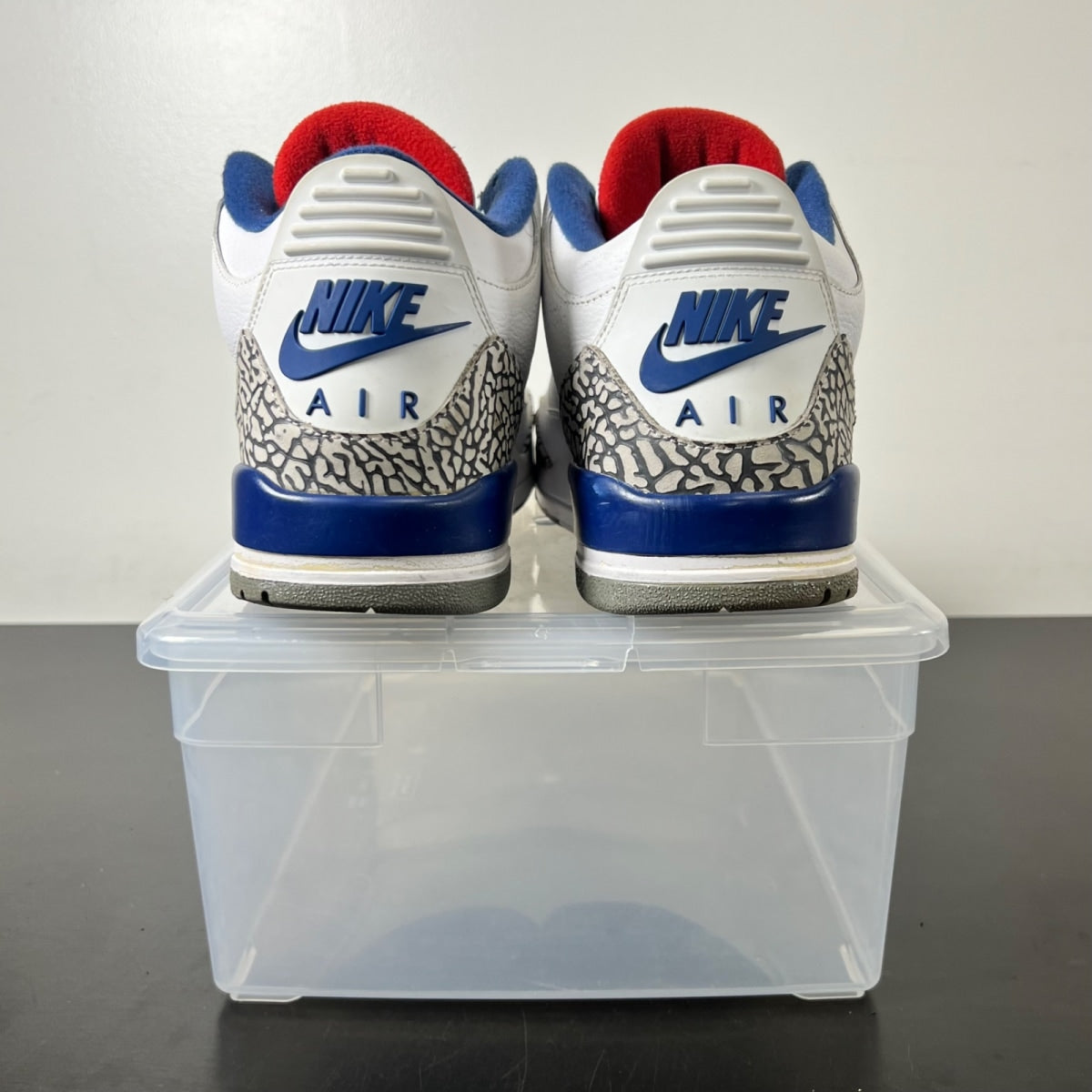 Jordan 3 Retro True Blue (2016) 11 (Heavily Worn Pre-Owned)JordanWhite/True Blue-Varsity Red - Image 4