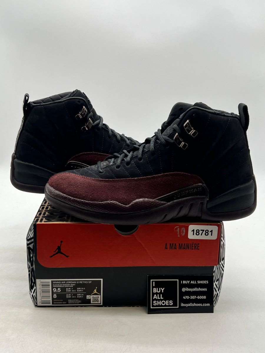 Jordan 12 Retro SP A Ma Maniére Black (Women's) 9.5W (Lightly Worn Pre-Owned) - Image 1