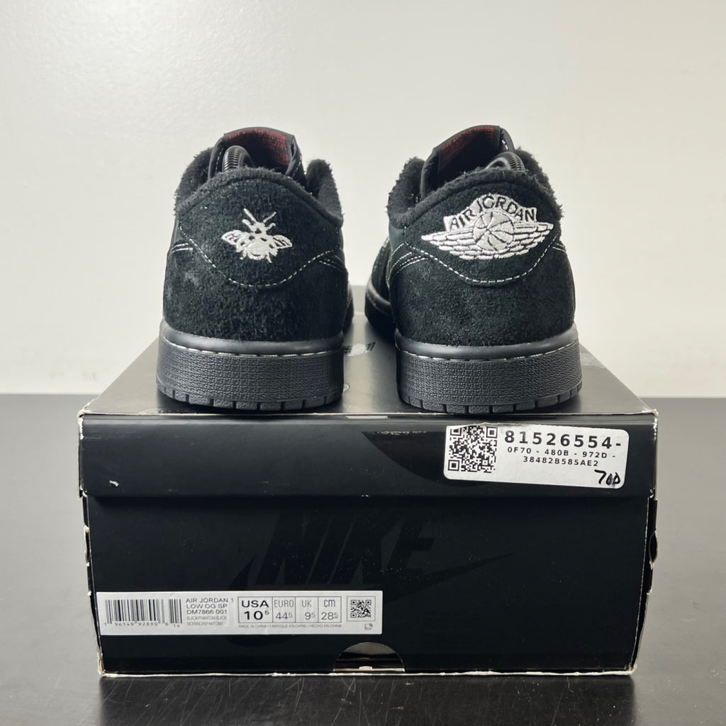 Jordan 1 Retro Low OG SP Travis Scott Black Phantom 10.5 (Lightly Worn Pre-Owned)JordanBlack/Phantom-Ale Brown-Racer Blue-Team Orange - Image 5