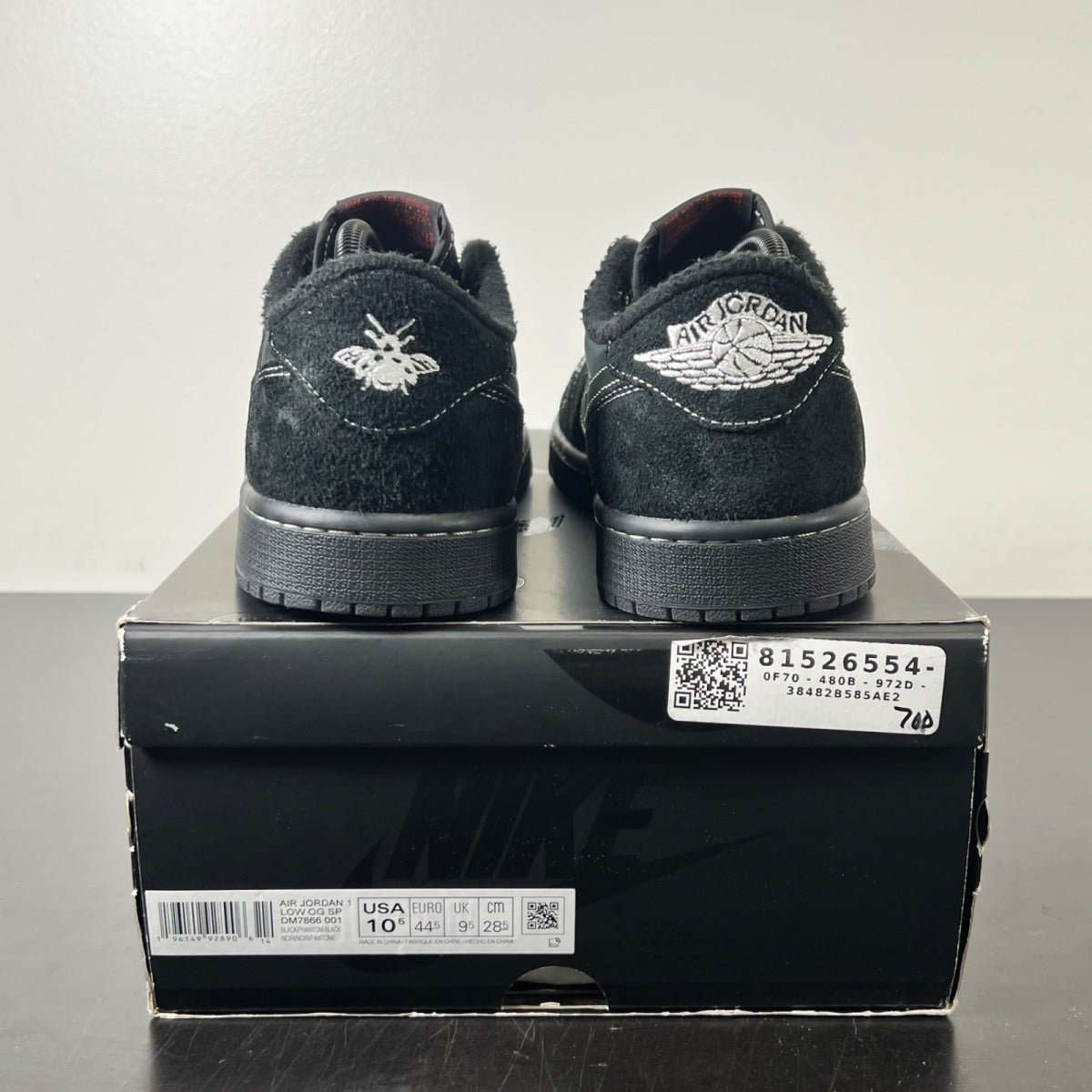 Jordan 1 Retro Low OG SP Travis Scott Black Phantom 10.5 (Lightly Worn Pre-Owned)JordanBlack/Phantom-Ale Brown-Racer Blue-Team Orange - Image 5
