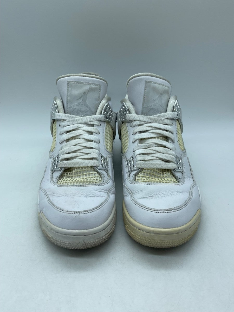 Jordan 4 Retro Pure Money (2017) 10.5 (Moderately Worn Pre-Owned)JordanWhite/Metallic Silver-Pure Platinum - Image 2
