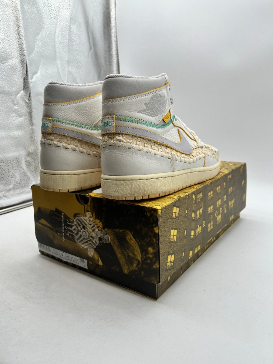 Jordan 1 Retro High OG SP Union LA Bephies Beauty Supply Summer of ‘96 12 (Lightly Worn Pre-Owned)JordanSail/Wolf Grey-Muslin-Pale Vanilla-Kinetic Green-University Gold - Image 5