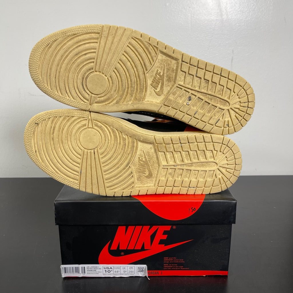 Jordan 1 Retro High Shattered Backboard 3.0 10.5 (Moderately Worn Pre-Owned)JordanBlack/Pale Vanilla-Starfish - Image 5