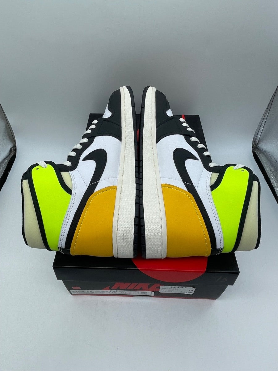Jordan 1 Retro High White Black Volt University Gold 10 (Moderately Worn Pre-Owned)JordanWhite/Black-Volt-University Gold - Image 6