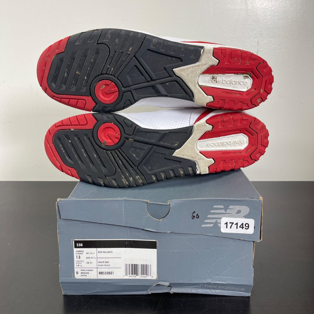 New Balance 550 White Red 13 (Moderately Worn Pre-Owned)New BalanceWhite/Red - Image 5