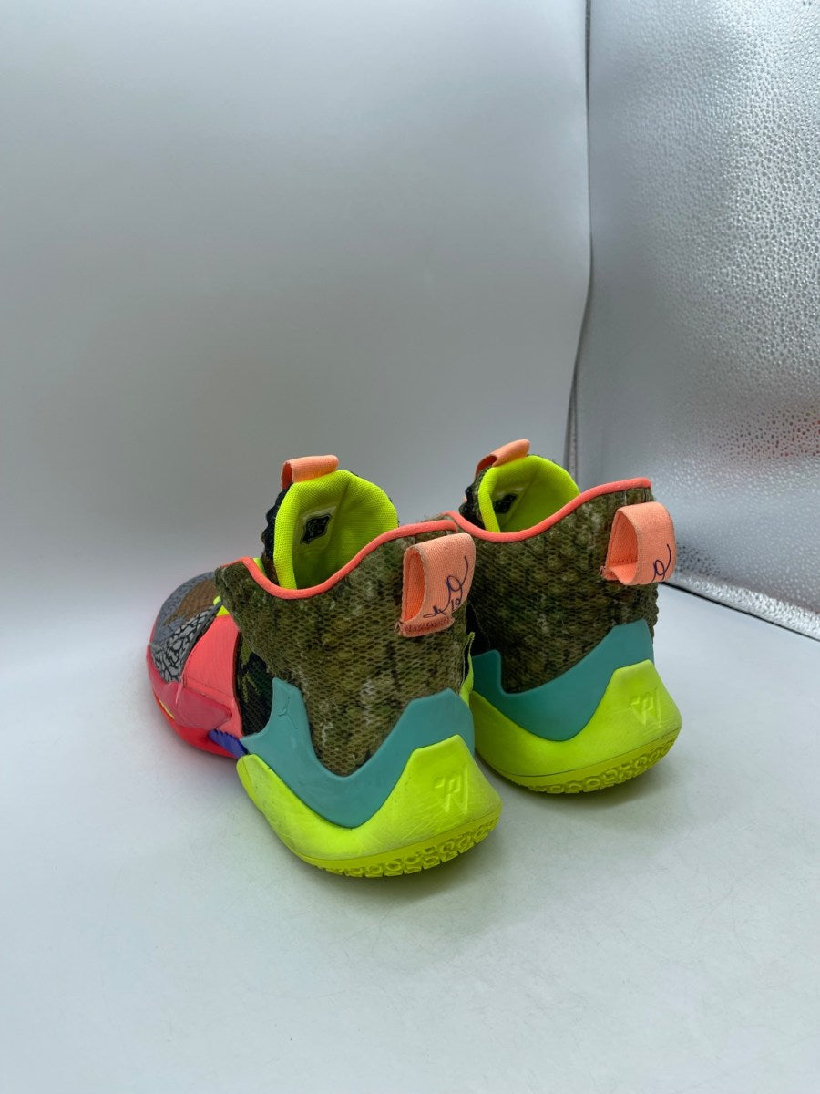 Jordan Zer0.2 SP Why Not? 11.5 (Moderately Worn Pre-Owned)JordanCamo Green/Volt/Infrared/Hyper Turquoise - Image 4