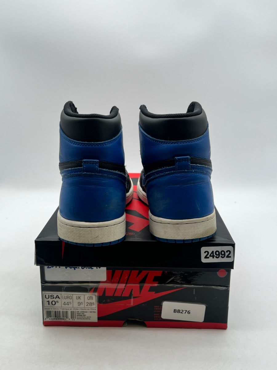 Jordan 1 Retro Royal (2017) 10.5 (Moderately Worn Pre-Owned)JordanBlack/Varsity Royal-White - Image 3