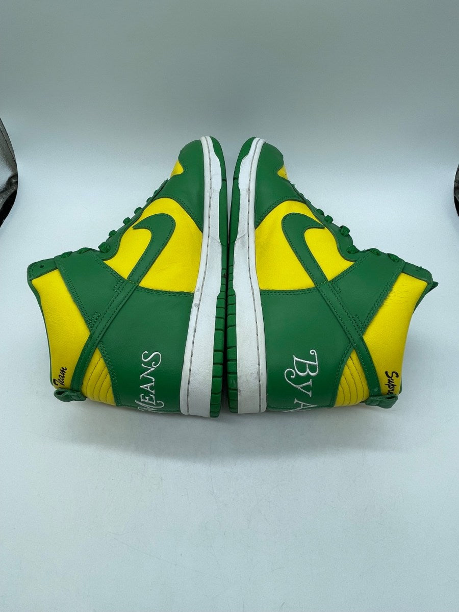 Nike SB Dunk High Supreme By Any Means Brazil 12 (Moderately Worn Pre-Owned)NikeVarsity Maize/Pine Green-White - Image 6