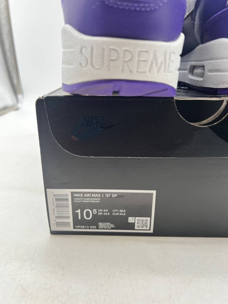 Nike Air Max 1 '87 SP Supreme Varsity Purple 10.5 (VNDS Pre-Owned)Nike - Image 4