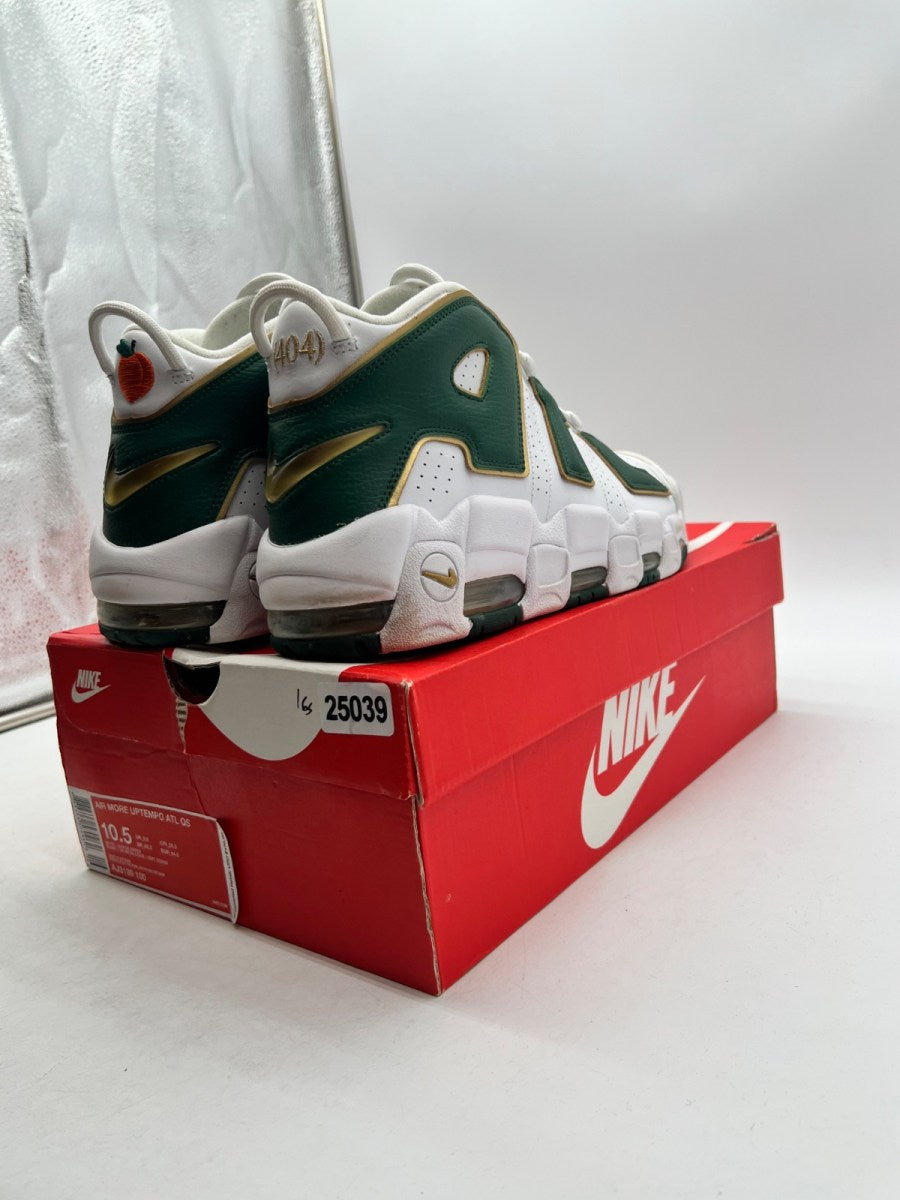 Nike Air More Uptempo Atlanta 10.5 (Lightly Worn Pre-Owned)NikeWhite/Gorge Green-Metallic Gold - Image 5