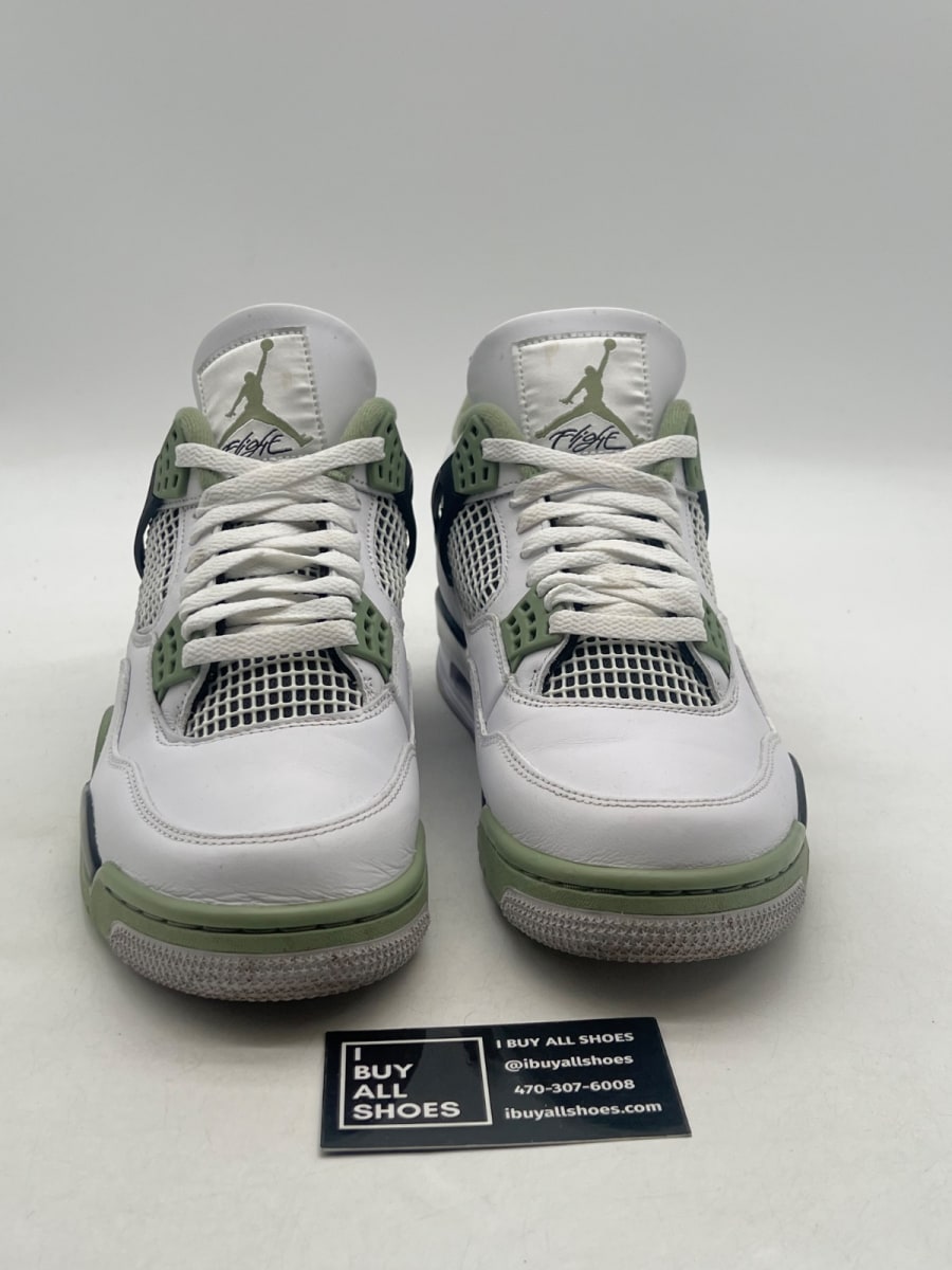 Jordan 4 Retro Seafoam (Women's) 11W (Lightly Worn Pre-Owned) - Image 2