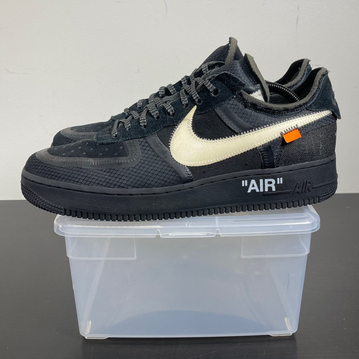 Nike Air Force 1 Low Off-White Black White 12 (Moderately Worn Pre-Owned)NikeBlack/White-Cone-Black - Image 3