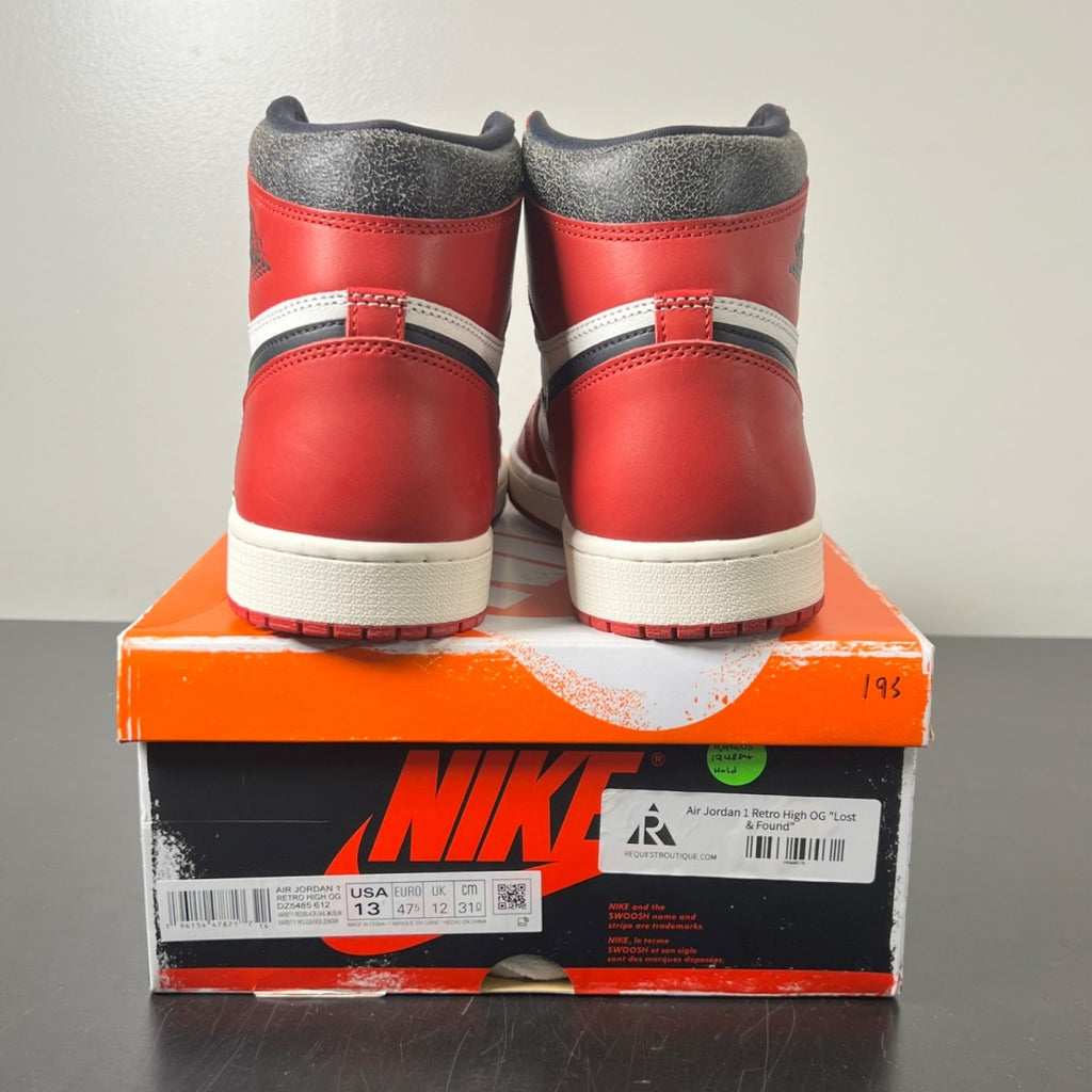 Jordan 1 Retro High OG Chicago Lost and Found 13 (Lightly Worn Pre-Owned)JordanVarsity Red/Black-Sail-Muslin - Image 5