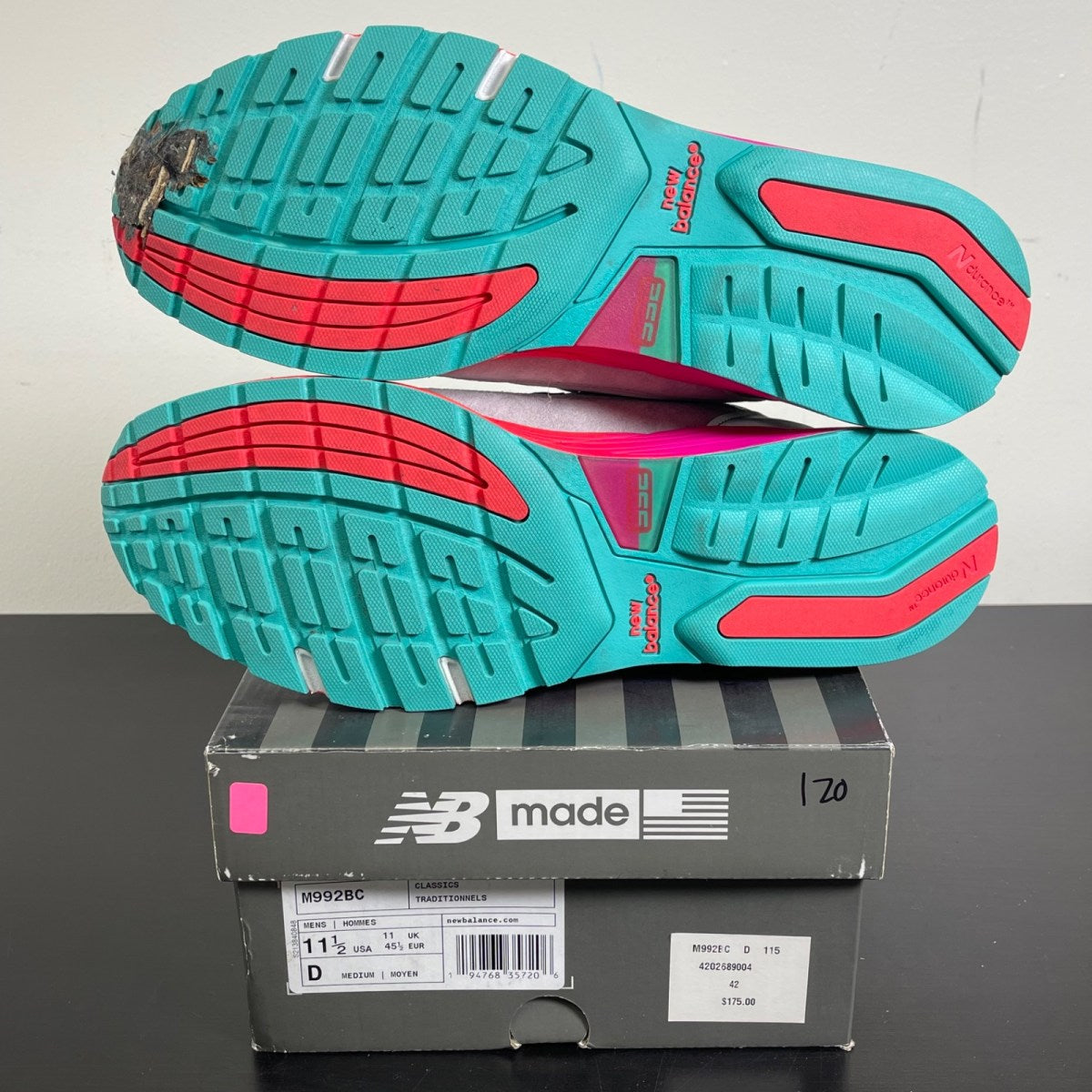 New Balance 992 MiUSA Grey Multi (Size 11.5) Moderately Worn - Image 5