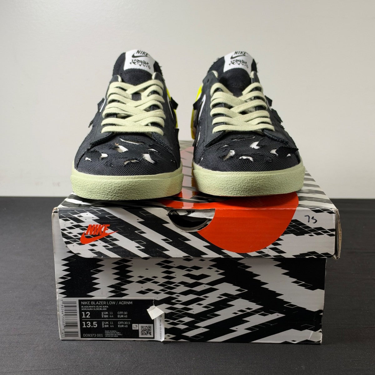 Nike Blazer Low Acronym Black Olive Aura (Size 12) - Image 2