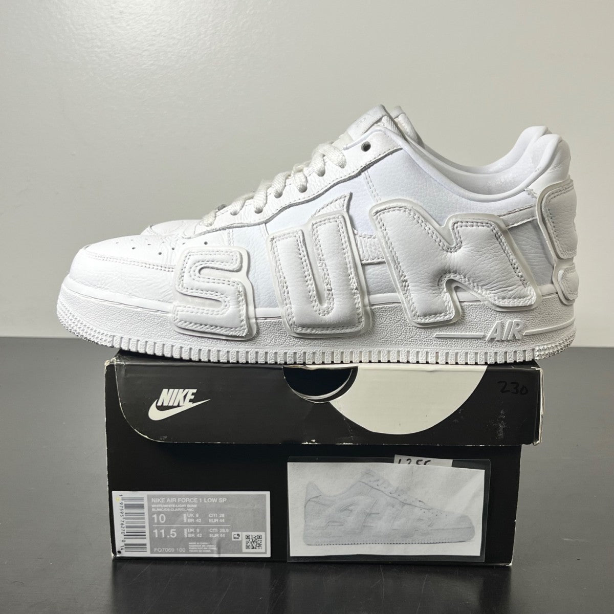 Nike Air Force 1 Low Cactus Plant Flea Market White (2024) 10 (Heavily Worn Pre-Owned)NikeWhite/White-Light Bone - Image 3