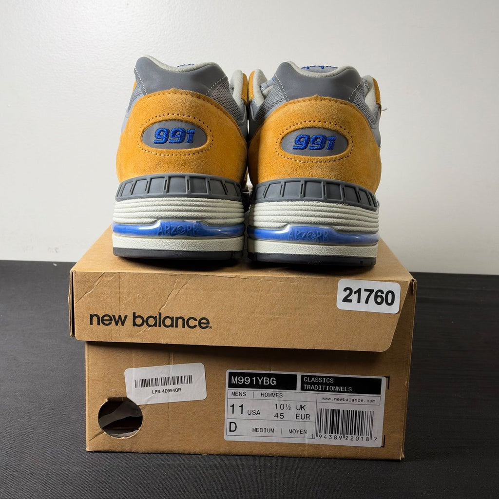 New Balance 991 Yellow Blue (Size 11) - aux