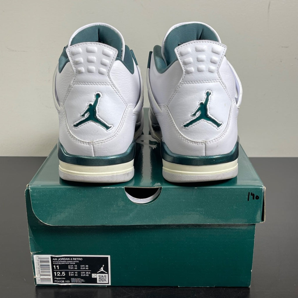 Jordan 4 Retro Oxidized Green 11 (Moderately Worn Pre-Owned)JordanWhite/Oxidized Green/White/Neutral Grey - Image 4