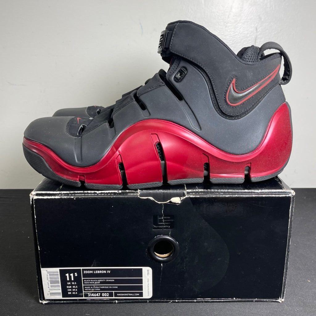 Nike LeBron 4 Black Crimson (Size 11.5) - Image 3