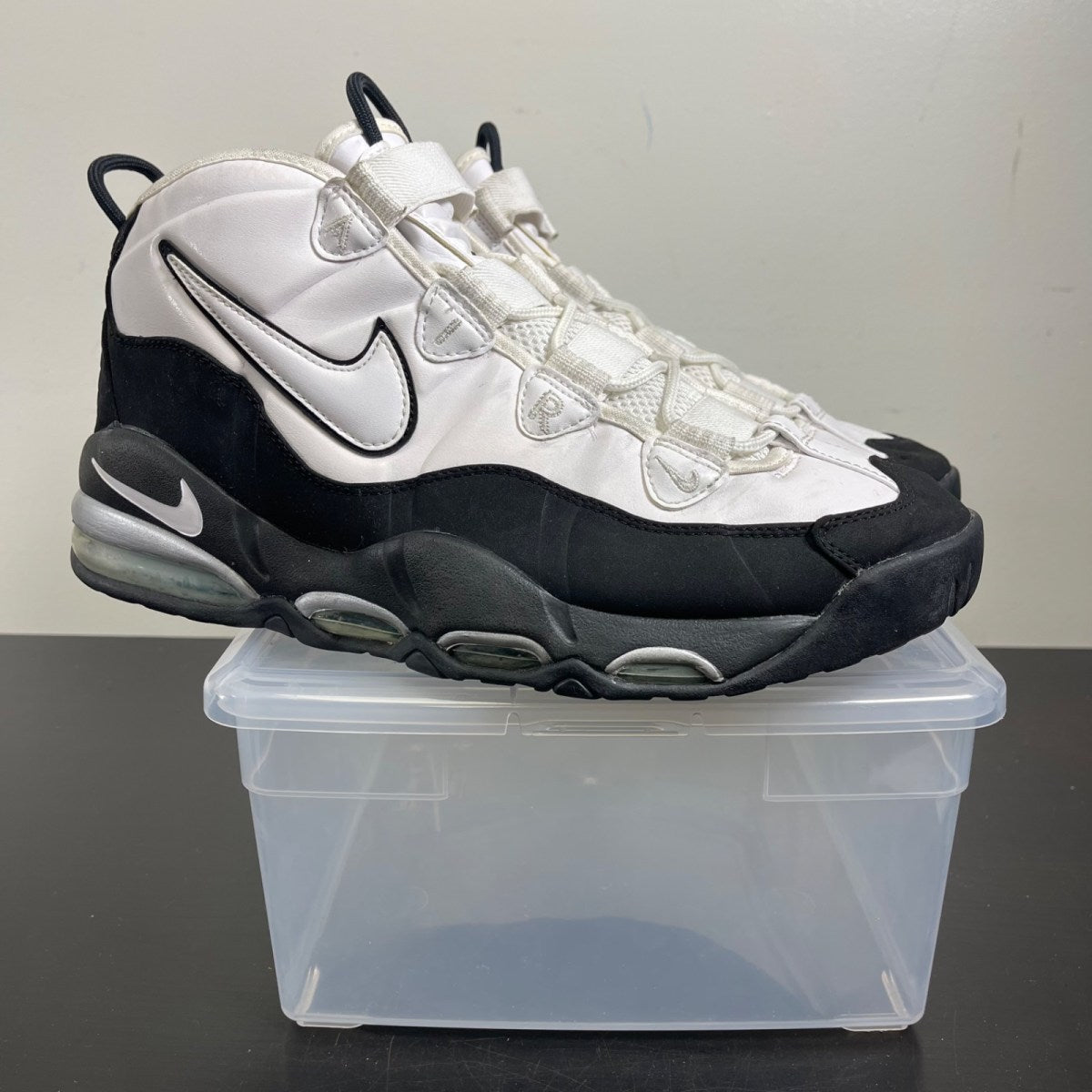 Nike Air Max Uptempo 95 White Black Teal 12 (Moderately Worn Pre-Owned)NikeWhite/White-Black-Mystic Teal - Image 1