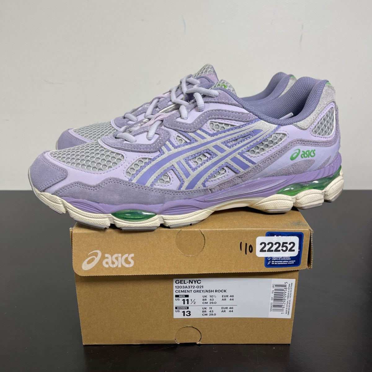 ASICS Gel-NYC Cement Grey Ash Rock 11.5 (Moderately Worn Pre-Owned)ASICSCement Grey/Ash Rock - Image 3