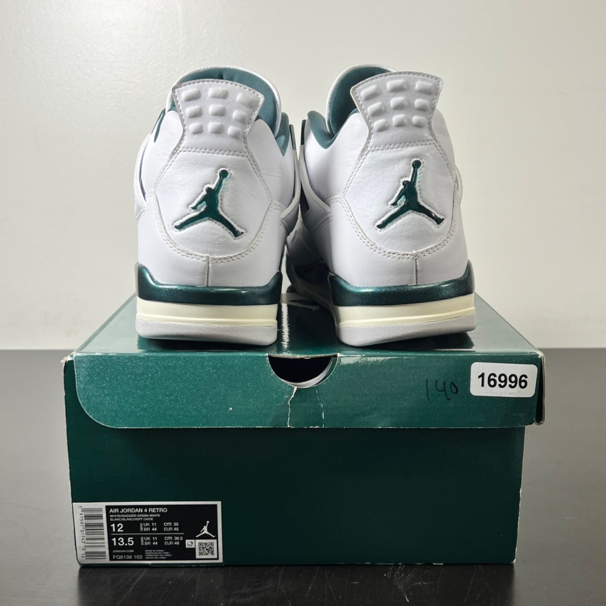 Jordan 4 Retro Oxidized Green 12 (Lightly Worn Pre-Owned)JordanWhite/Oxidized Green/White/Neutral Grey - Image 5