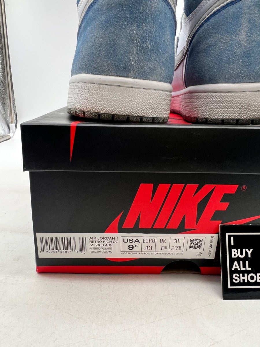 Jordan 1 Retro High OG Hyper Royal 9.5 (Lightly Worn Pre-Owned) - Image 6