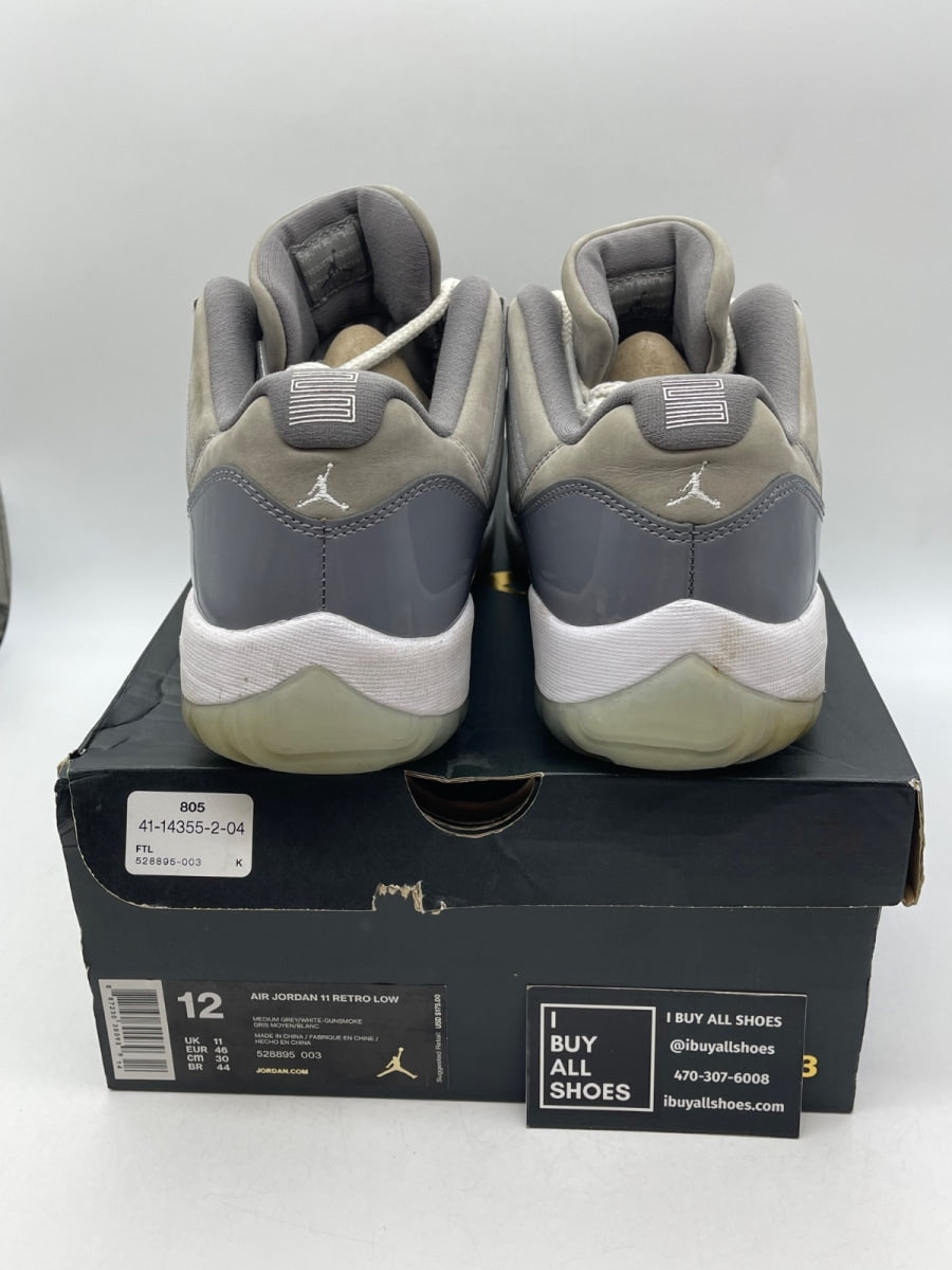 Jordan 11 Retro Low Cool Grey 12 (Moderately Worn Pre-Owned) - Image 3