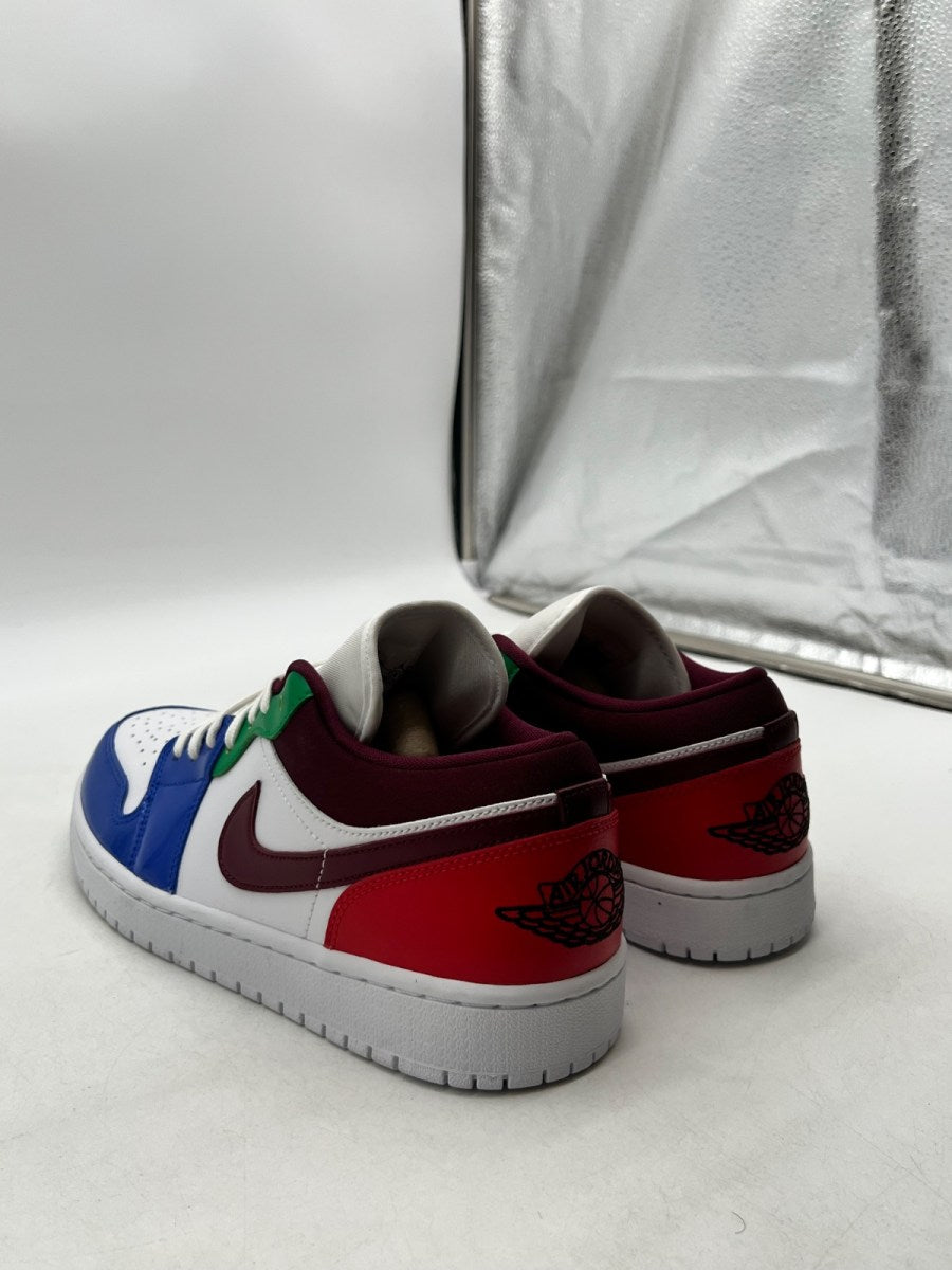 Jordan 1 Low Multi-Color (Women's) 11W (Lightly Worn Pre-Owned)JordanWhite/Dark Beetroot-Hyper Royal - Image 4