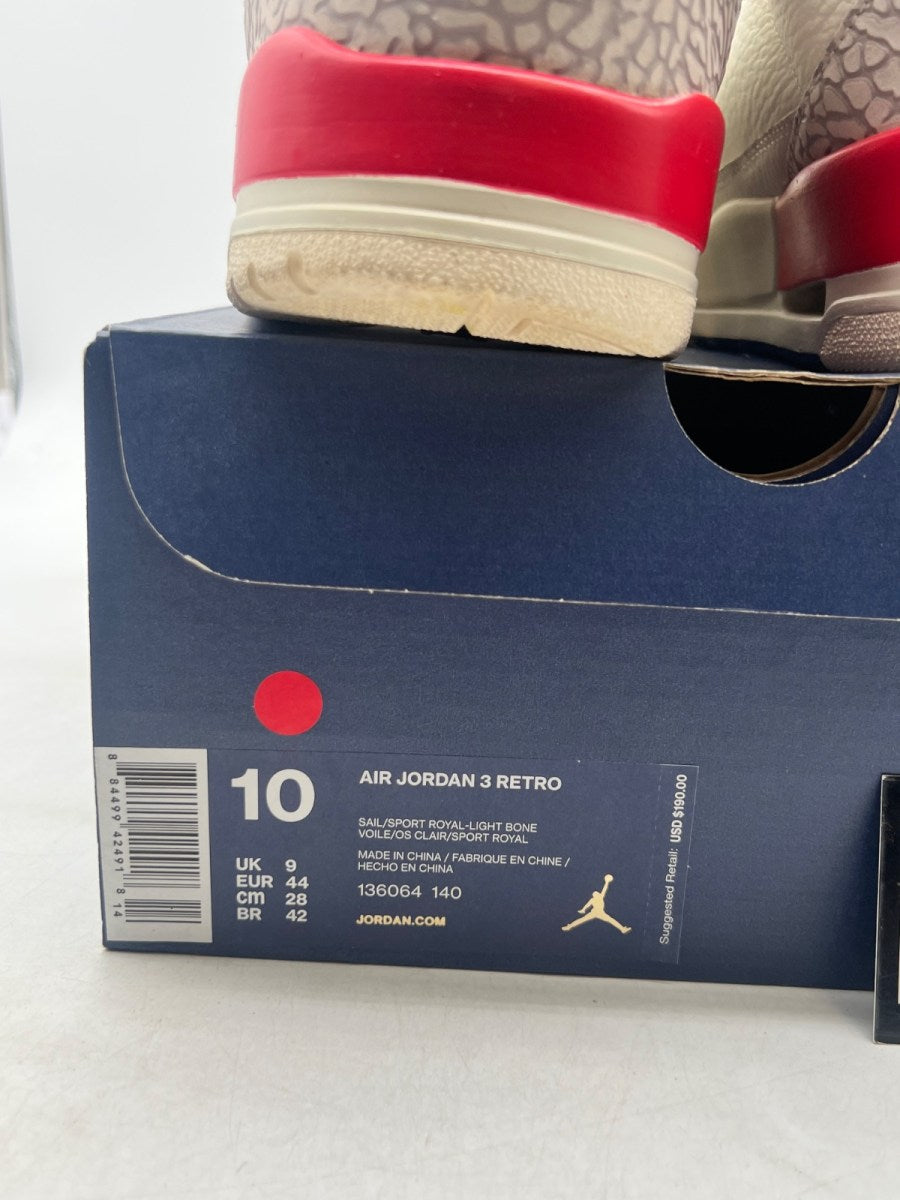 Jordan 3 Retro International Flight 10 (Lightly Worn Pre-Owned) - Image 4