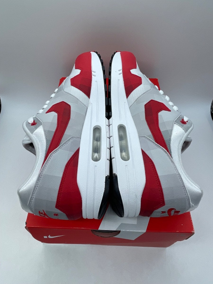 Nike Air Max 1 .SWOOSH Low Poly 11 (Moderately Worn Pre-Owned)NikeUniversity Red/White/Neutral Grey - Image 6