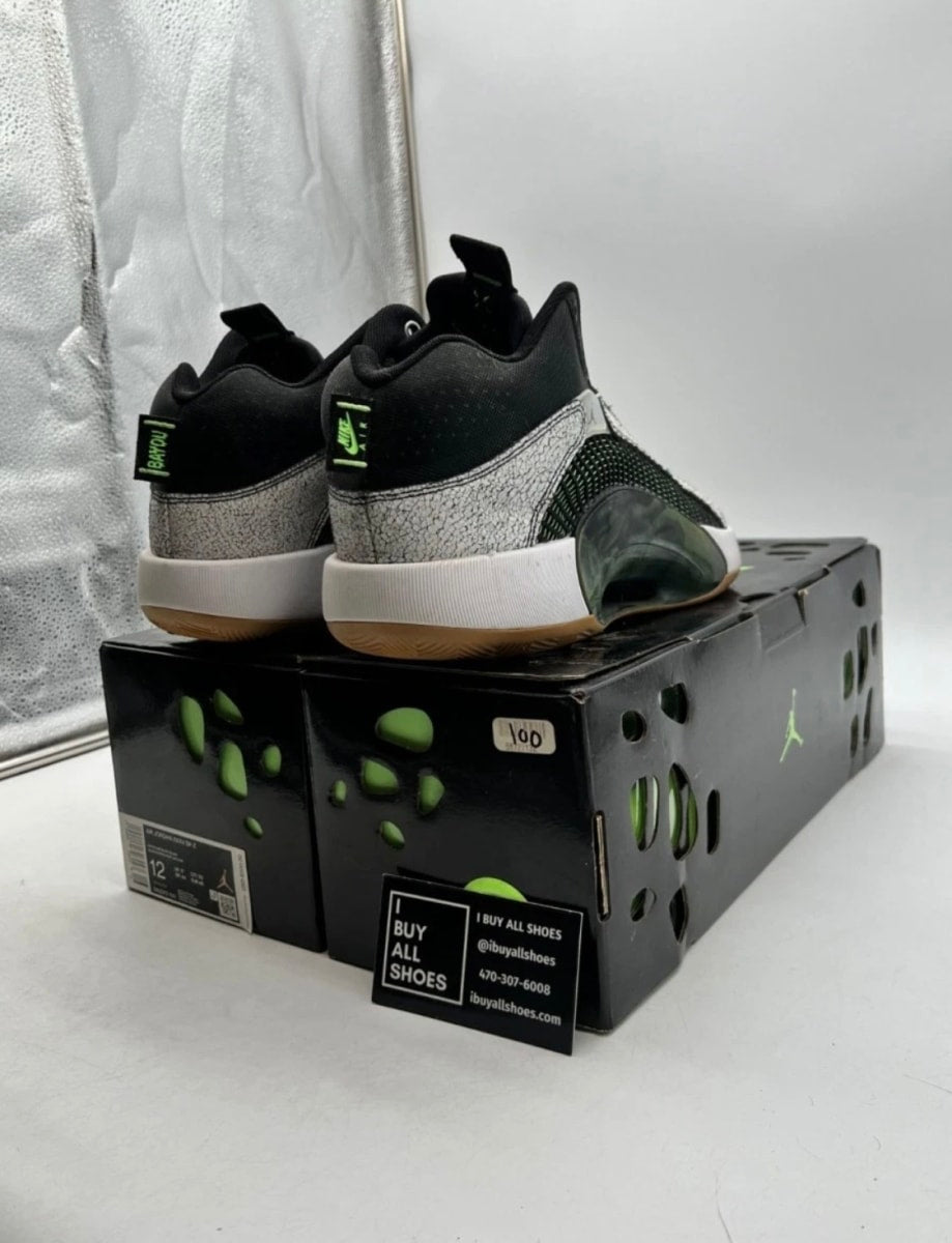 Air Jordan XXXV Bayou Boys 12 (Moderately Worn Pre-Owned)JordanWhite/Black/Gum Light Brown/Lime Blast - Image 5