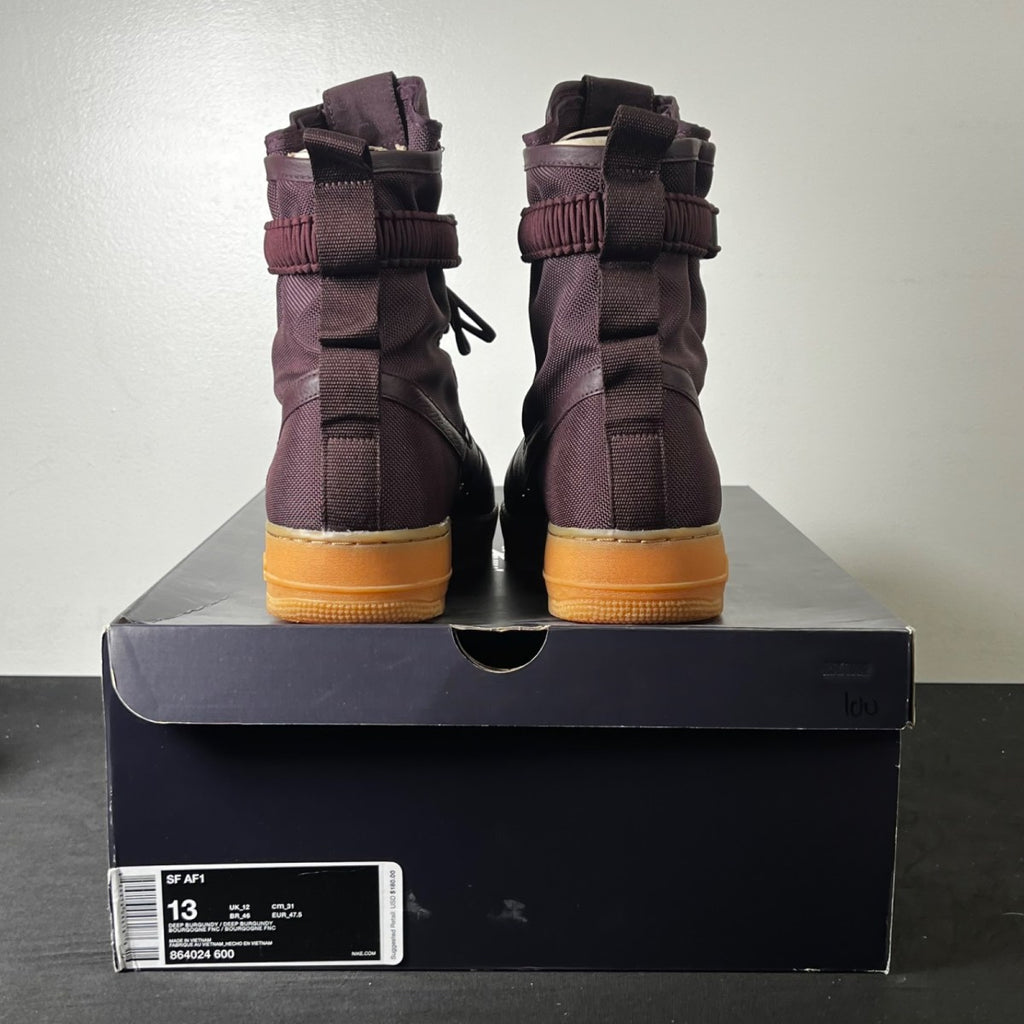 Nike SF Air Force 1 High Deep Burgundy 13 (Lightly Worn Pre-Owned)NikeDeep Burgundy/Deep Burgundy-Black - Image 5