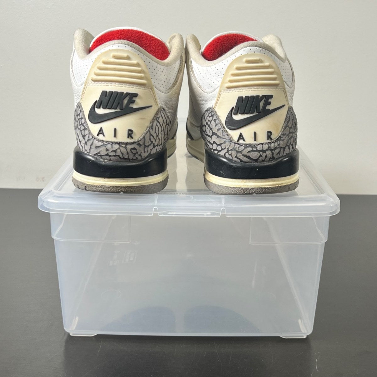 Jordan 3 Retro White Cement Reimagined (GS) 6.5Y (Heavily Worn Pre-Owned)JordanSummit White/Fire Red/Black/Cement Grey - Image 6