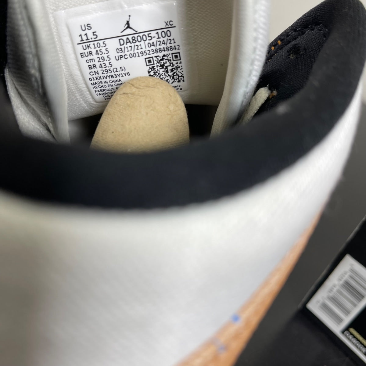 Jordan 1 Mid SE Brushstroke 11.5 (Moderately Worn Pre-Owned)JordanSail/Black-Cider-Chile Red - Image 6
