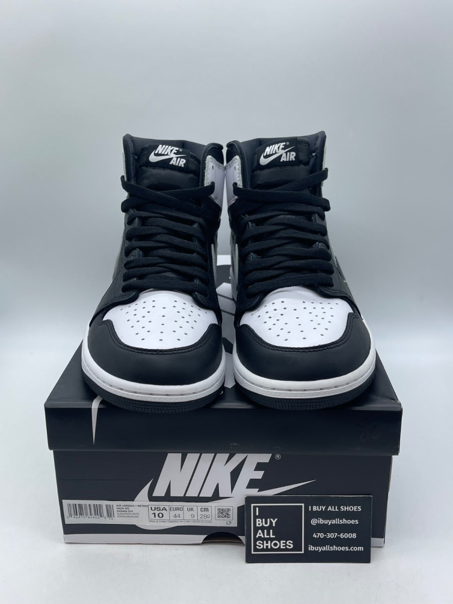 Jordan 1 Retro High OG Black White 10 (Moderately Worn Pre-Owned) - Image 2