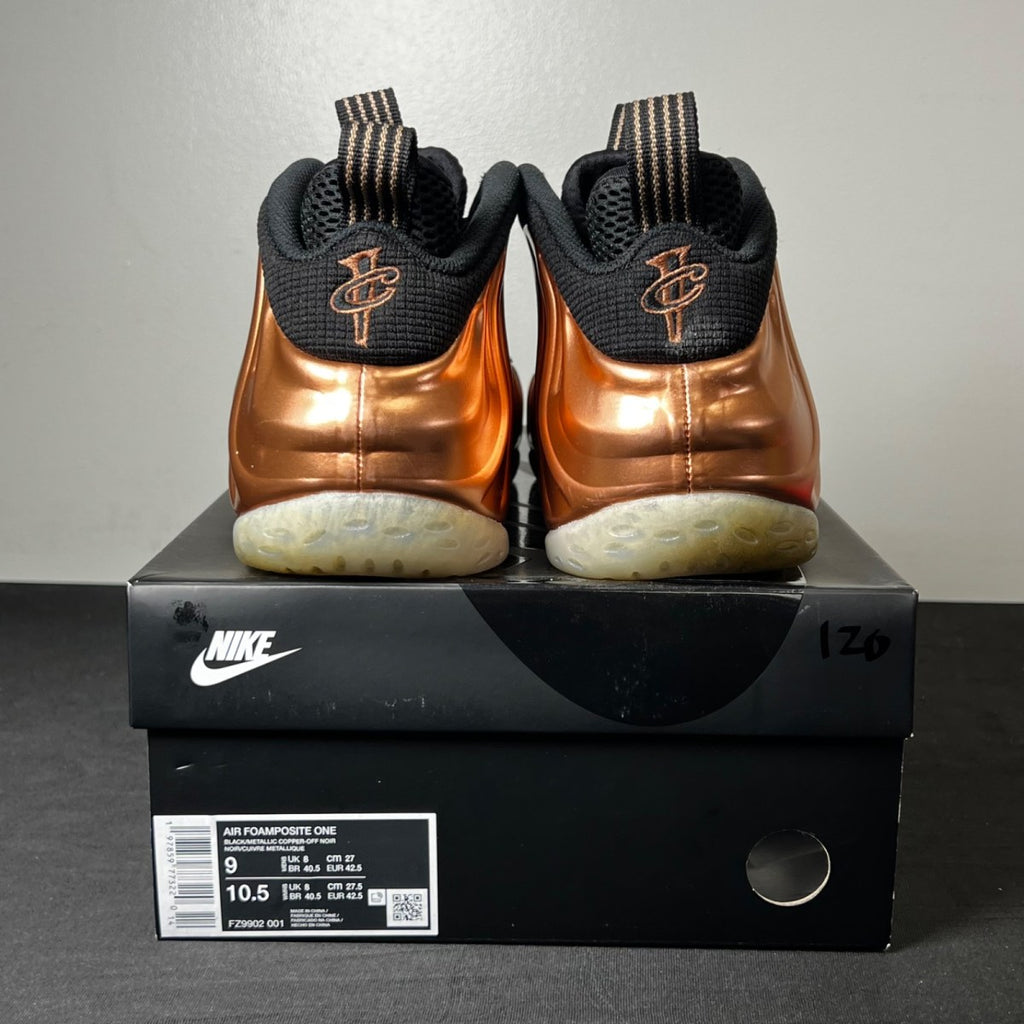Nike Air Foamposite One Copper (2024) 9 (Lightly Worn Pre-Owned)NikeBlack/Metallic Copper/Off Noir - Image 5