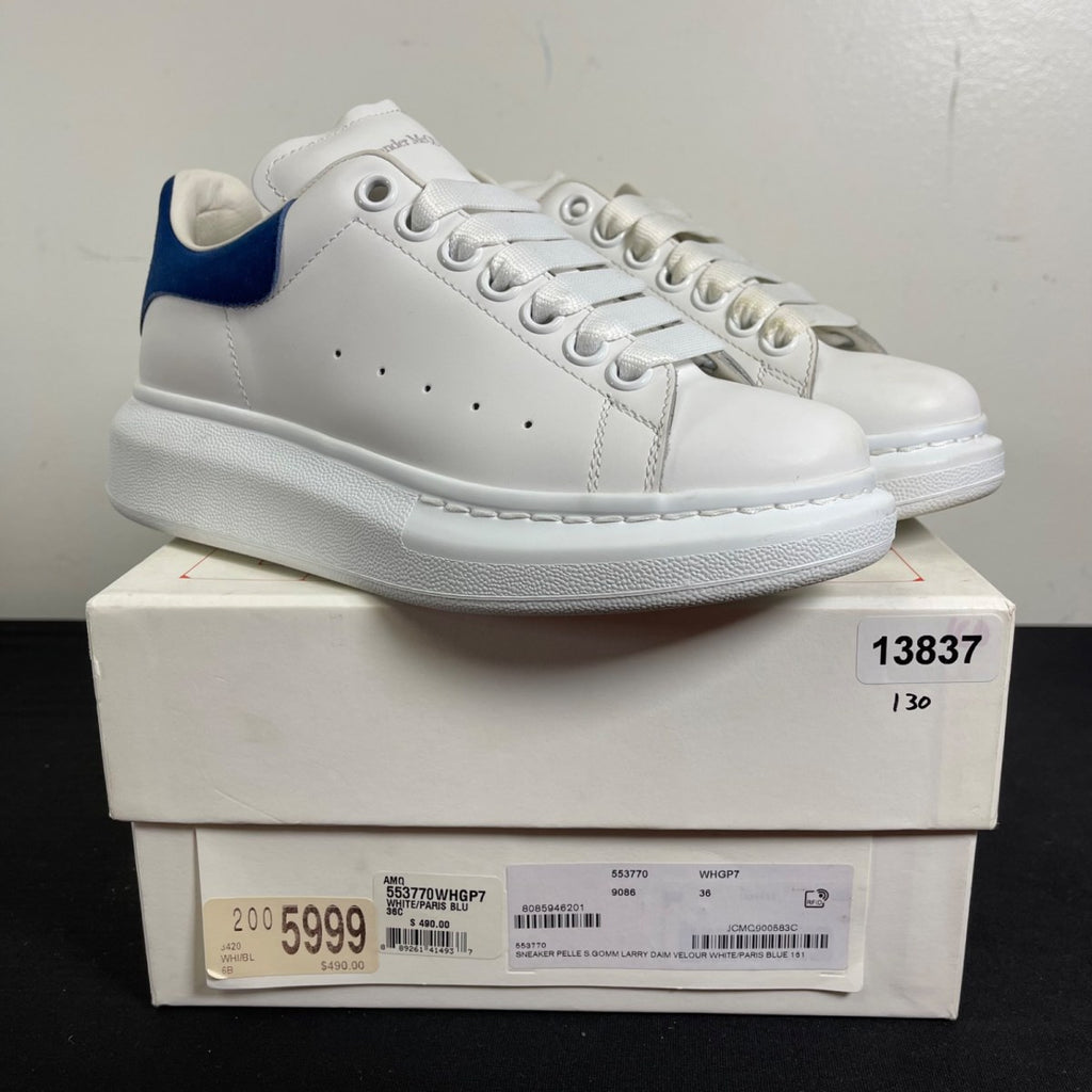 Alexander McQueen Oversized Worker Blue (Women's) 36 (Moderately Worn Pre-Owned)Alexander McQueenWhite - Image 1
