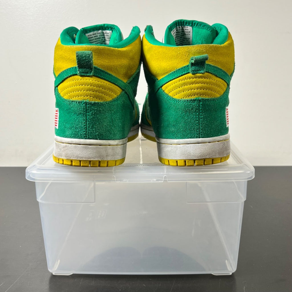 Nike SB Dunk High Oakland Athletics 10 (Moderately Worn Pre-Owned)NikeStadium Green/Stadium Green-Black-Speed Yellow - Image 6