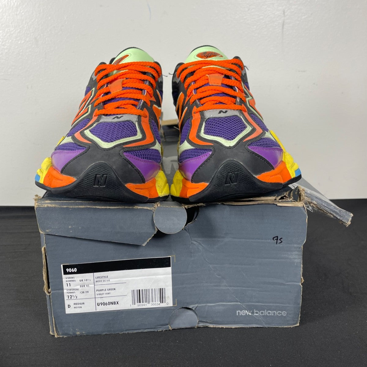 New Balance 9060 Prism Purple 11 (Moderately Worn Pre-Owned)New BalancePrism Purple/Vibrant Spring Glow - Image 2