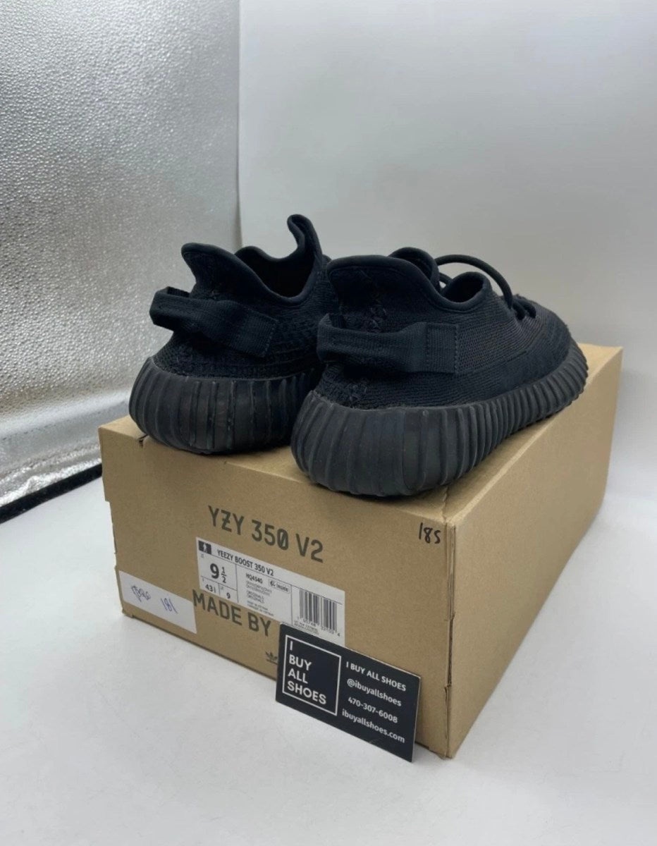adidas Yeezy Boost 350 V2 Onyx 9.5 (Lightly Worn Pre-Owned)adidasOnyx/Onyx/Onyx - Image 5