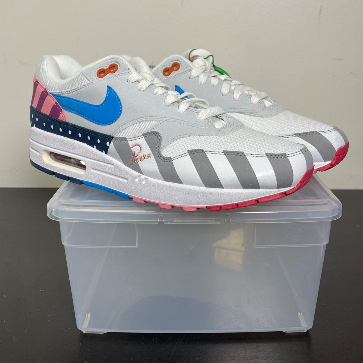 Nike Air Max 1 Parra (2018) 10 (New Pre-Owned)NikeWhite/Multi-Color - Image 1