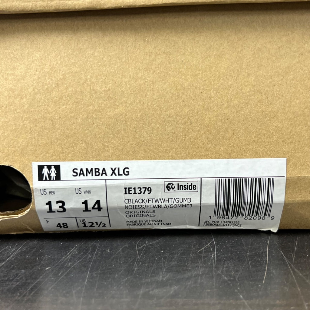 adidas Samba XLG Core Black Gum 13 (Lightly Worn Pre-Owned)adidasCore Black/Cloud White/Gum - Image 4