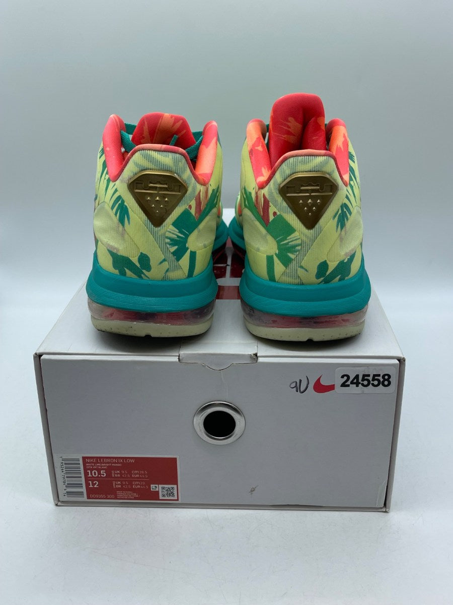 Nike LeBron 9 Low LeBronald Palmer (2022) 10.5 (Moderately Worn Pre-Owned)NikeWhite Lime/Bright Mango-New Green - Image 3