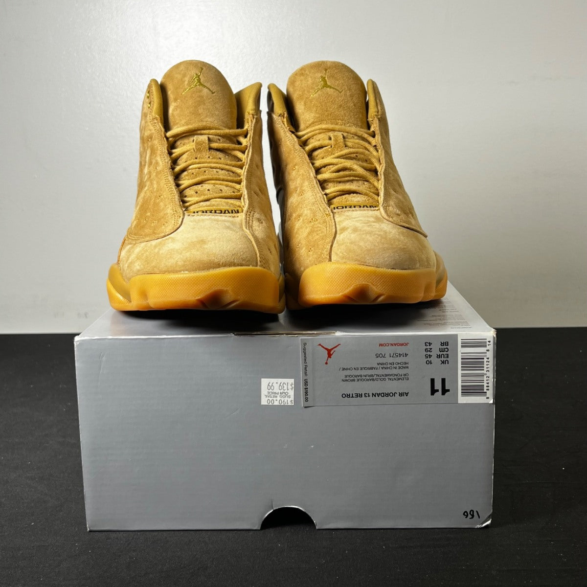 Jordan 13 Retro Wheat 11 (New Pre-Owned)JordanElemental Gold/Baroque Brown-Gum Yellow - Image 2