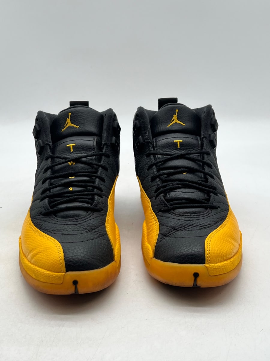 Jordan 12 Retro Black University Gold 8.5 (Moderately Worn Pre-Owned) - Image 2